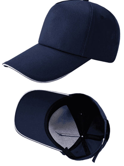 Boné de algodão casual tipo boné de bico de pato, boné de beisebol, viseira de sol, logotipo bordado personalizado