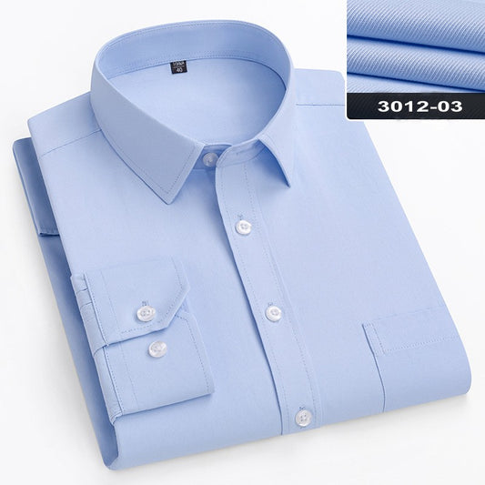 Plus Size 11XL 10XL 9XL New Men's Social Shirt Long Sleeve Slim Fit Business Classic Basic White Formal Dress Shirts Man Clothes