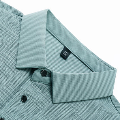 2024 Men's New Printed Business Casual Short sleeved POLO Shirt Fashion Short sleeved Comfortable and Breathable Top