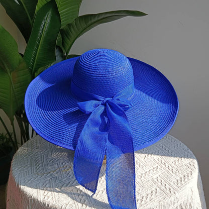 Summer straw hat 2025 large brim outdoor sun protection sun hat travel vacation foldable beach hat  sombrero para sol mujer