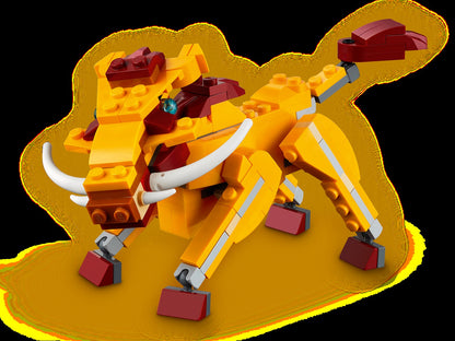 LEGO Blocos de Montar 31112 Série Criativa Versátil Leão Selvagem Brinquedo Quebra-Cabeça Montado Infantil Presente
