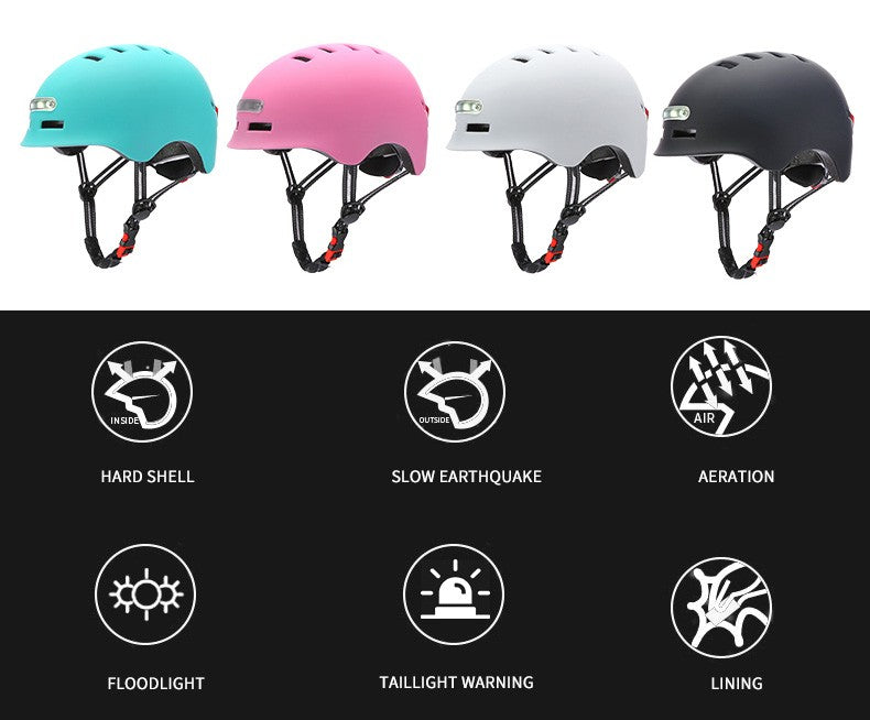 NOVO Capacete de Ciclismo Inteligente com Luz Traseira de LED Bicicleta Adulto Elétrica MTB Bicicleta de Estrada Patinete para Esporte Capacete Urbano Masculino Feminino 2#