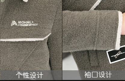 2023 Winter Men's Woolen Jacket Plus Velvet Padded Warm Trench Coat Fashion Casual Business Streetwear Overcoat Men Clothing