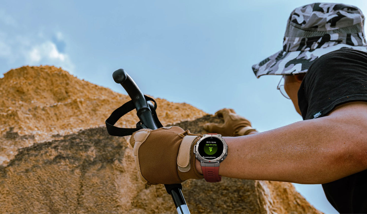 2025 Smartwatch T-Rex 3 Ultra Militar Original com GPS, GNSS Integrado, Bússola, Altímetro, 10ATM à Prova D'água, Smartwatch Esportivo Masculino e Feminino