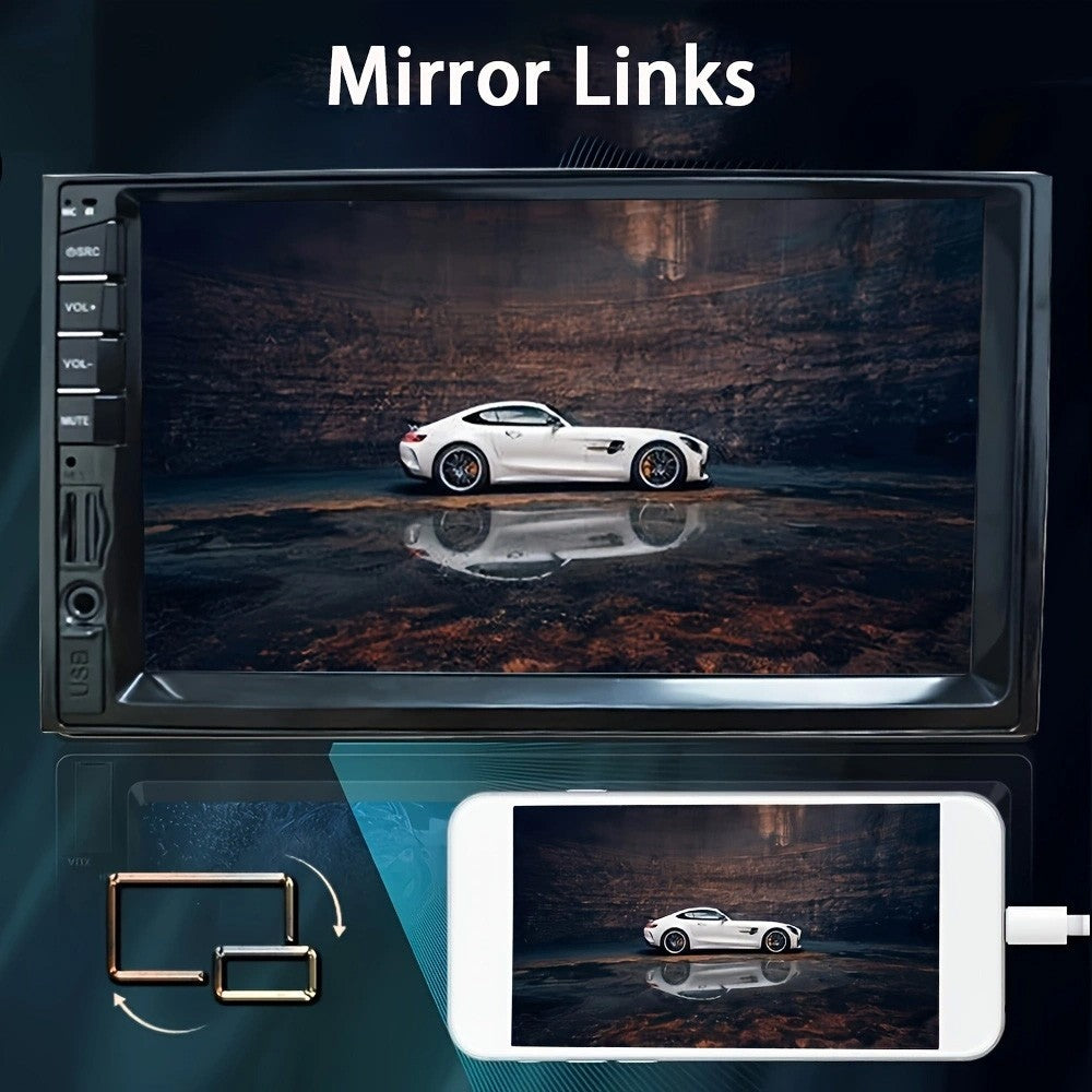 MTIJIEY 2 din Rádio Automotivo 7" HD Tela Touch Autorádio Player Multimídia Universal Carro Estéreo MP5 BT TF FM Câmera