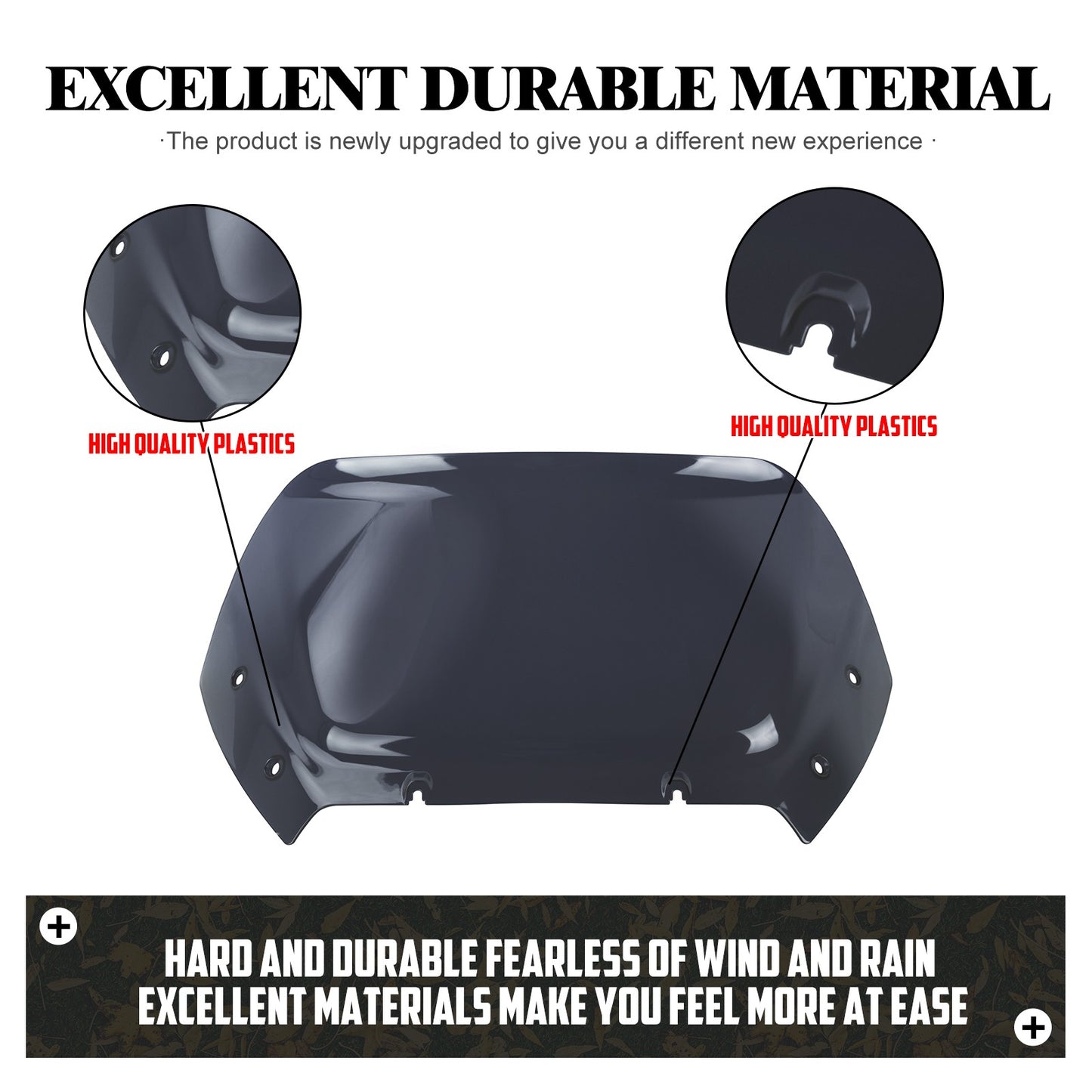 Para-brisa de motocicleta 10" Carenagem Defletor de vento Para-brisa ABS para Harley Touring CVO Road Glide 2023 2024 2025 FLTRX FLTRXSE