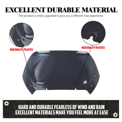 Para-brisa de motocicleta 10" Carenagem Defletor de vento Para-brisa ABS para Harley Touring CVO Road Glide 2023 2024 2025 FLTRX FLTRXSE