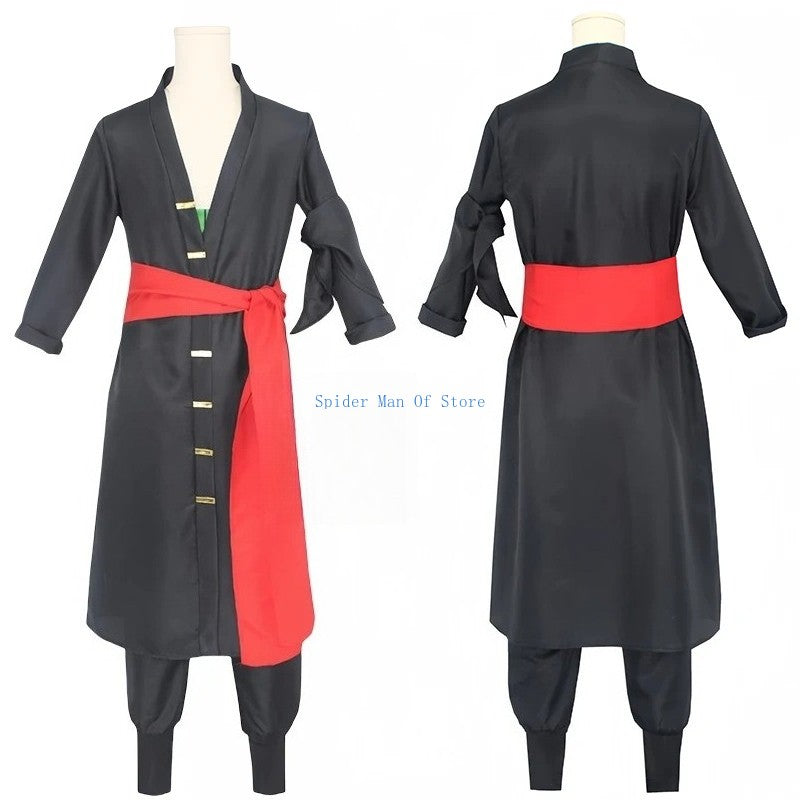Fantasia Wano Country Roronoa Of Zoro Cosplay Kimono Anime Pirate Disfraz Costume Men Male Halloween Carnival Party Clothes