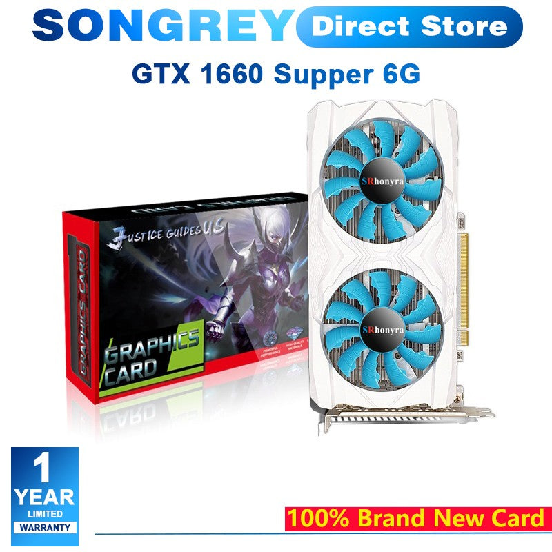 SRhonyra RX 580 590 GME GTX 1660 Super 1660 Ti 1050 Ti Gaming Graphics Card 8/6/4GB GDDR5/6 GPU for PC Desktop Computer