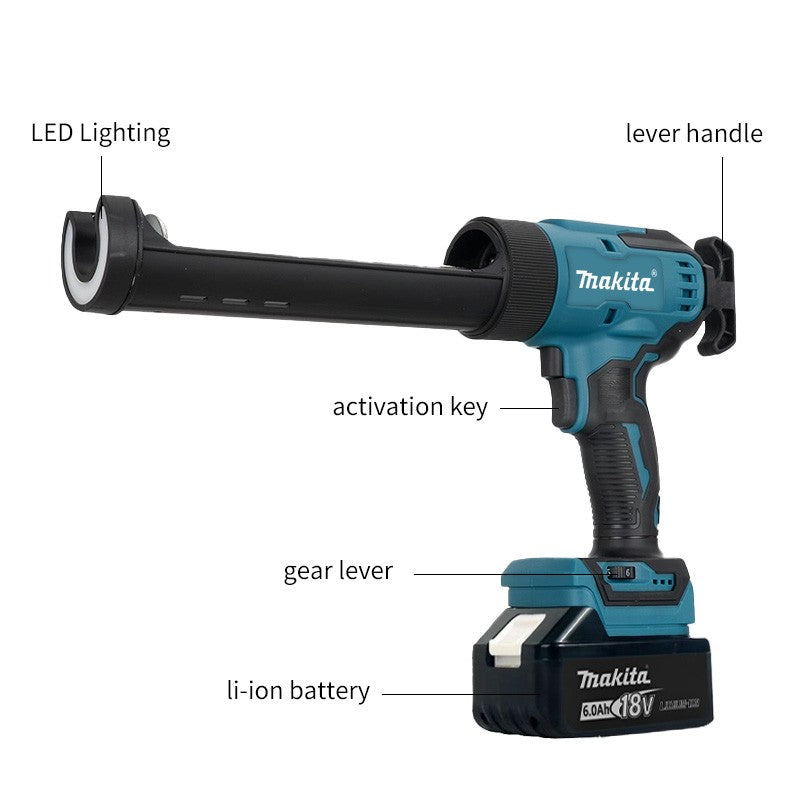 Pistola de Calafetagem Elétrica de Vidro Makita LED 6 Velocidades Sem Fio de Silicone Ferramenta de Reparo DIY Multifuncional Para Bateria Makita 18V