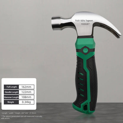 Martelo multifuncional de aço carbono novo para trabalhos com hardware, uso doméstico, martelo de unha, antiderrapante, à prova de choque, martelo de ajustador