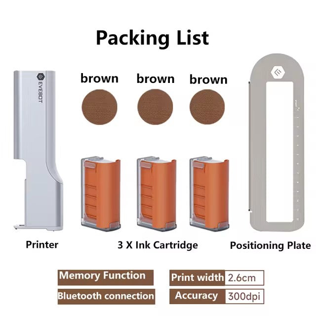 Coffee Latte Art Inkjet Printer EVEBOT for Bakery Coffee Shop Pubs Handheld Printers HD Printing On Food With Positioning Plate