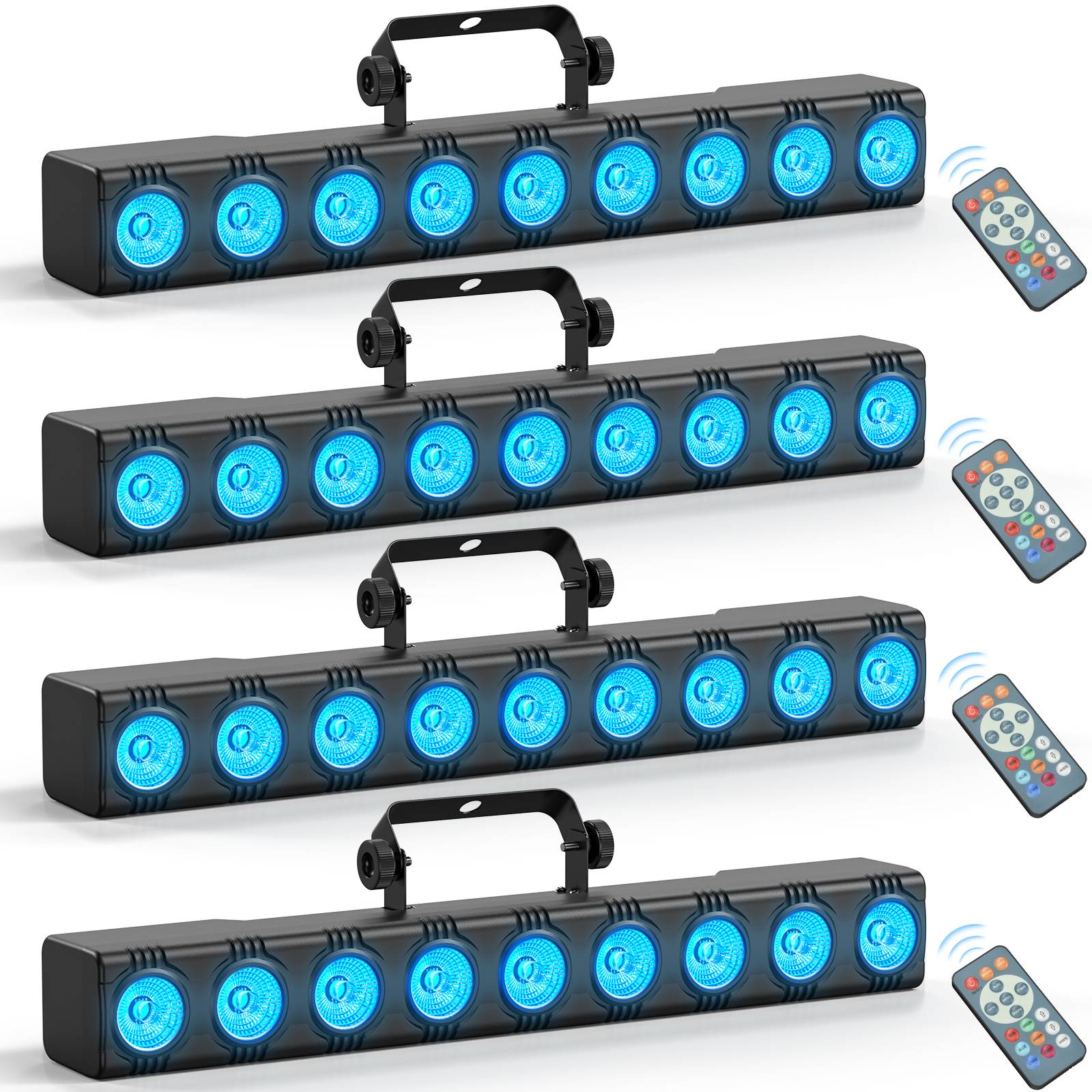 4PCS 9LEDs RGBW 4IN1 DMX Wall Wash Lamp DJ Disco Party Stage Light Effect for Concert Wedding Theater Xmas Live Show Bar Club
