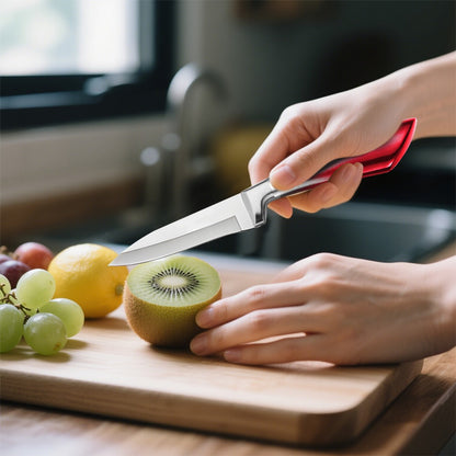 MDHAND 9 Peças Conjunto de Blocos de Facas de Aço Inoxidável com Afiador Cortar Fatiar Frutas Carne Cutelo Faca Utilitária Facas Acessórios