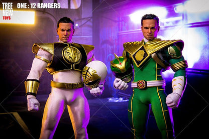 Em Estoque Árvore Novos Brinquedos 1/12 Escala Poderoso Verde Branco Power Rangers 6 Polegadas Anime Boneco de Ação Conjunto Completo de Brinquedo de Presente para Fãs