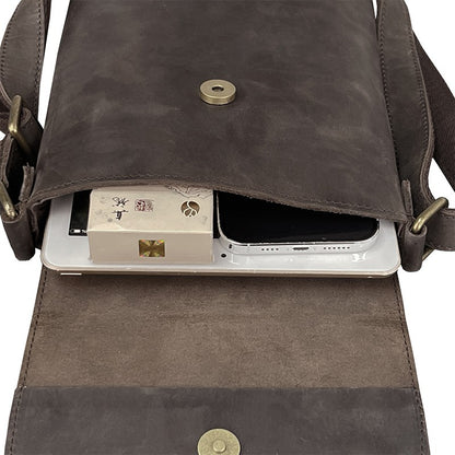 New Men's Cow Leather Crossbody Bag Man Shoulder Bag Casual Male Small Simple Bag For Men