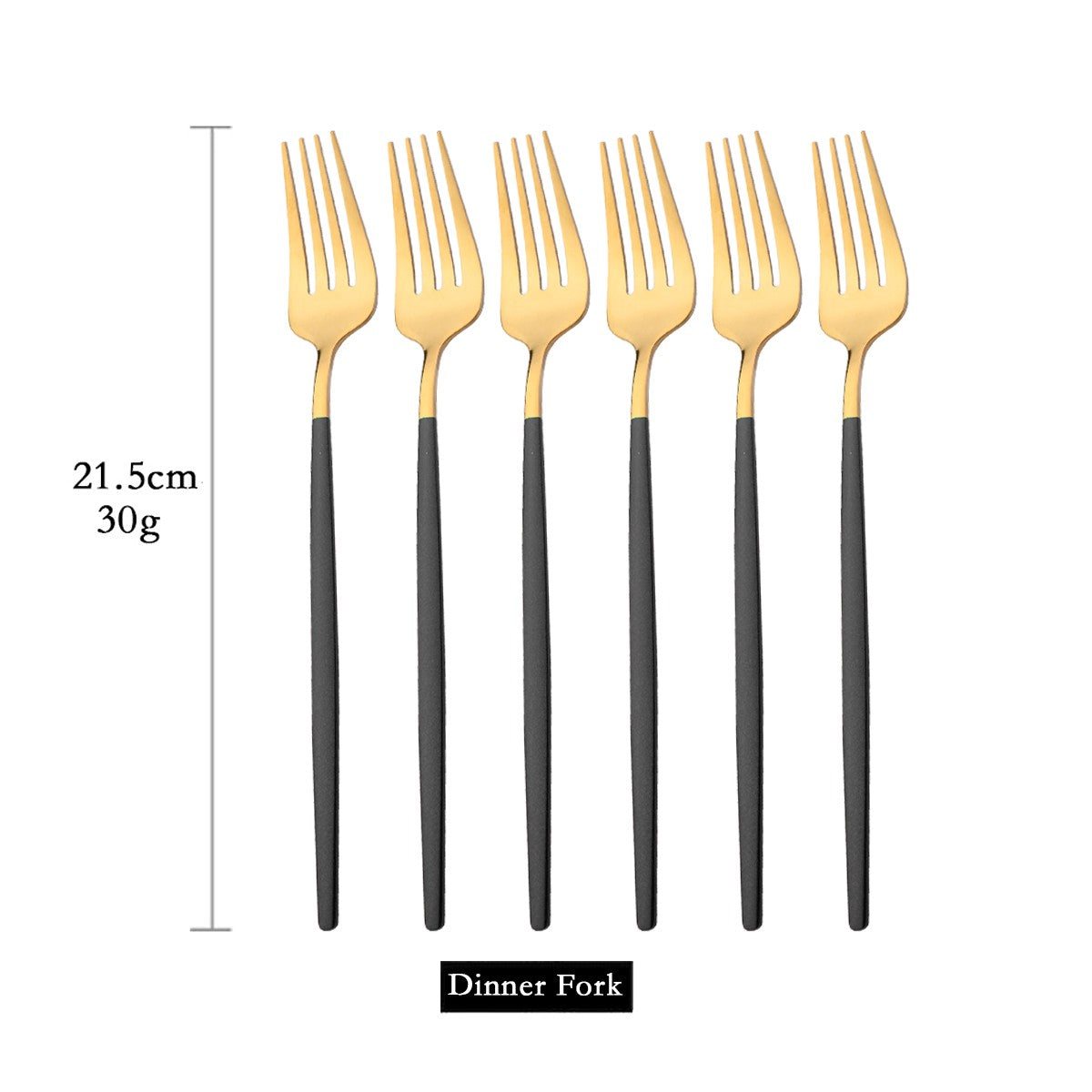 Conjunto de 6 Garfos de Jantar de Aço Inoxidável Polido Talheres Dourados Prateados Utensílios de Cozinha Ocidentais Garfos de Mesa para Restaurante