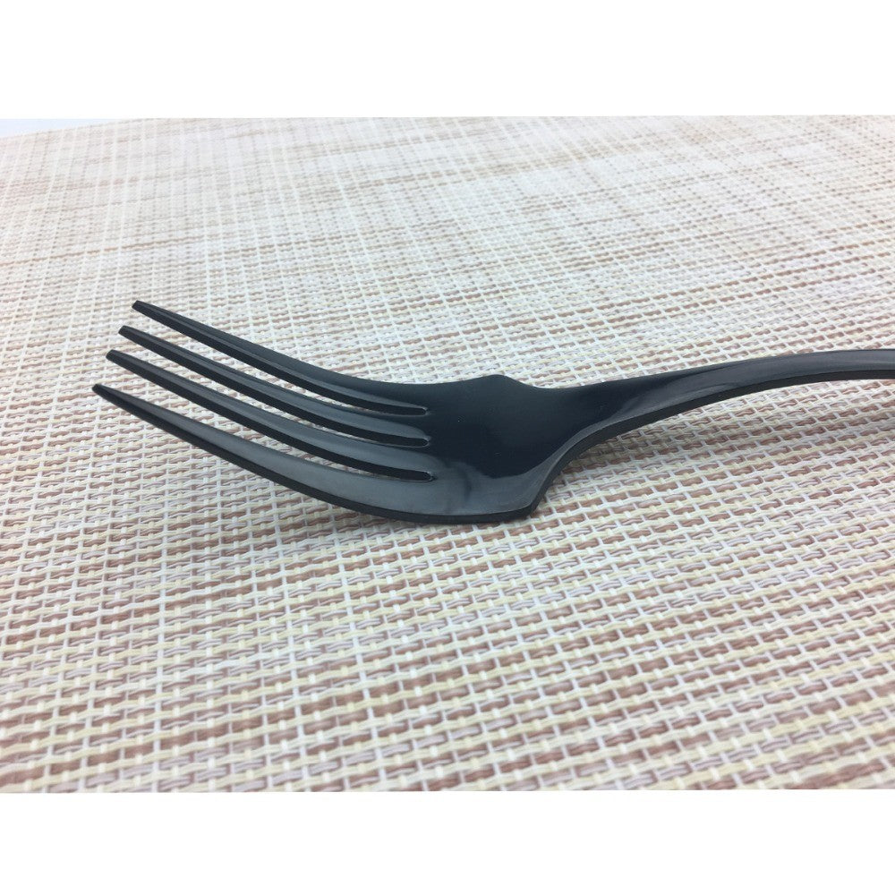 JANKNG Conjunto de Talheres Preto 1 Peça Aço Inoxidável 18/10 Ocidental Talheres de Mesa Garfo Faca de Bife Manteiga Jantar