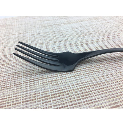 JANKNG Conjunto de Talheres Preto 1 Peça Aço Inoxidável 18/10 Ocidental Talheres de Mesa Garfo Faca de Bife Manteiga Jantar