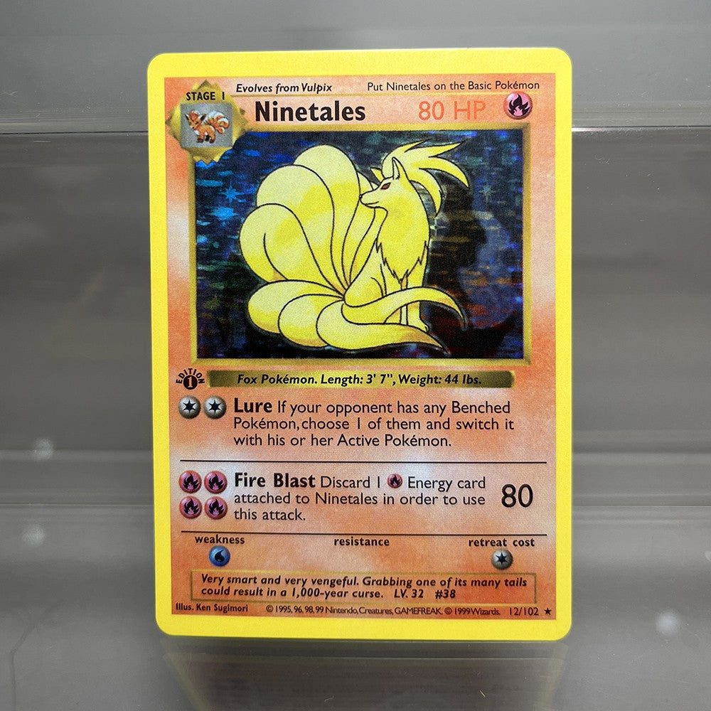 Cartas PKM 1ª Edição Charizard Blastoise Dragonite 1996 Base Set Cartas Holográficas Individuais Coleção de Cartas de Jogo Cartas Proxy PTCG