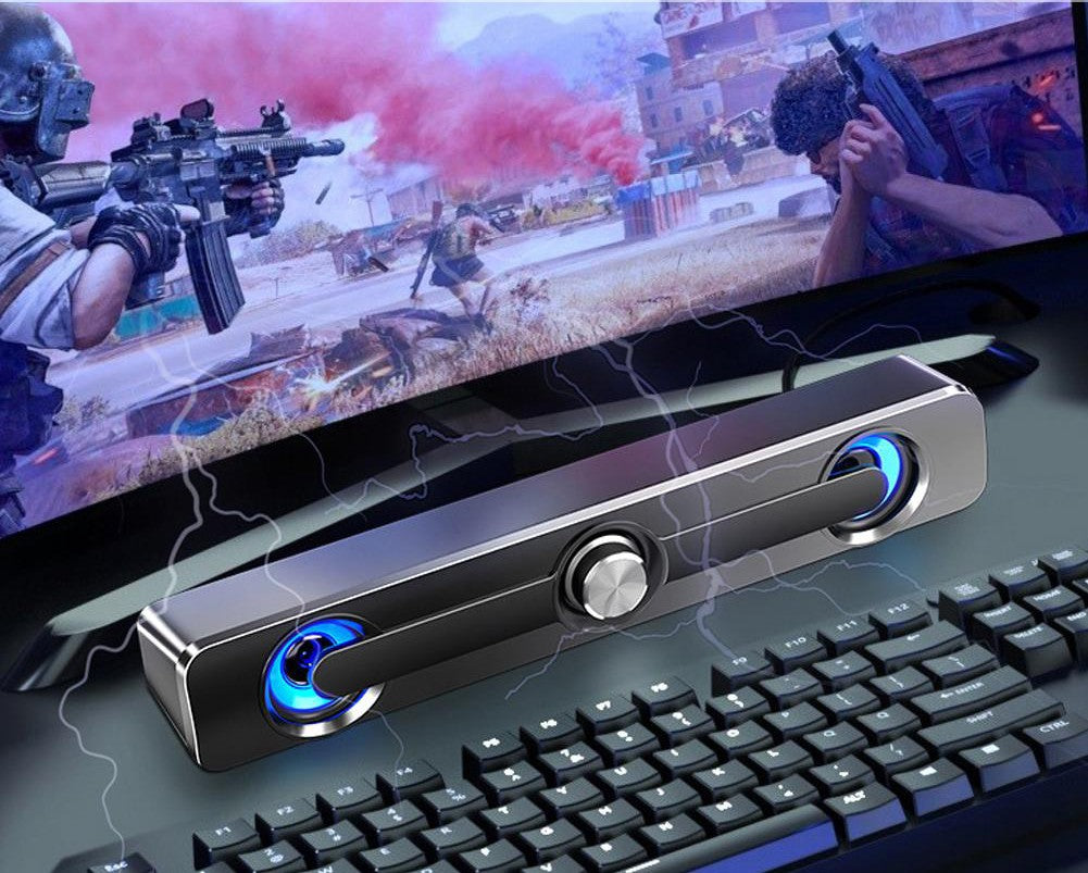 Salange PC Sound Bar Bluetooth USB Wired Speakers Bar Stereo Speaker for Projector PC Laptop Phone Computer 3.5mm Aux Speaker