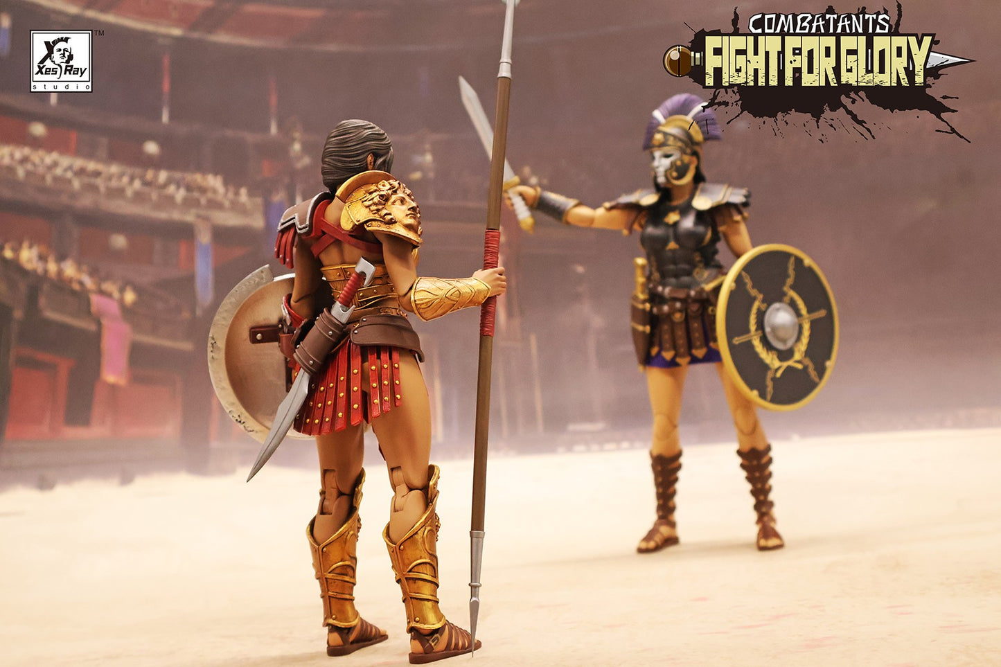 [Pré-Venda] XesRay Fight For Glory 1/12 Action Figure Combatants Wave 6 Cassia Berenice Medocus o Trácio Modelo de Anime Para Presente