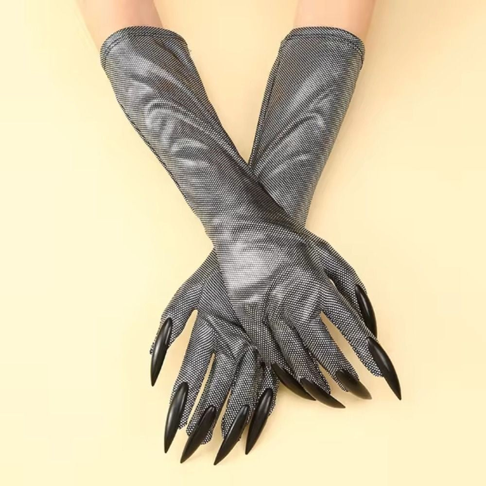 Fashion Cosplay Shiny Cat Ear Masks Sexy Bling Long Gloves Costume Accessories Halloween Party Kitten Half Masks