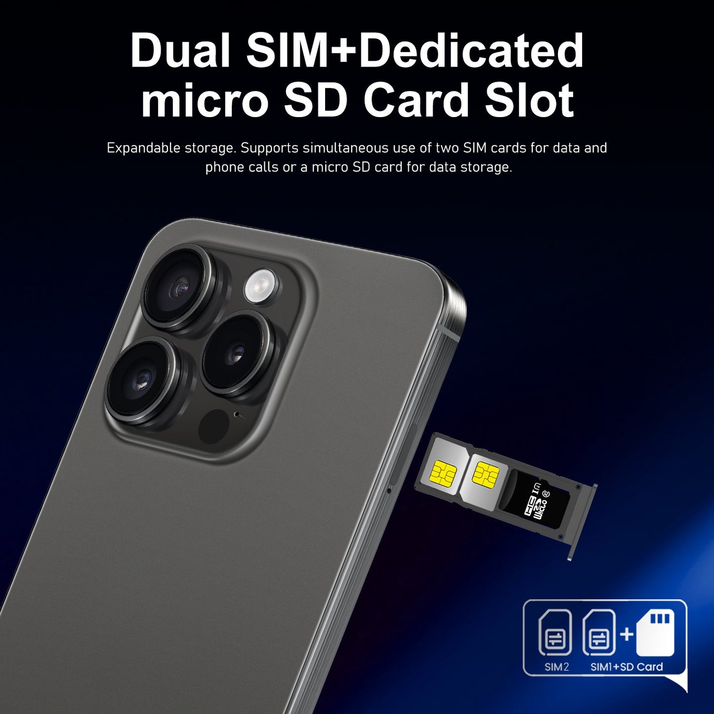 2026 Novo i16 Pro Max 6.8 polegadas HD 4K Android 14 16GB+1TB Bateria 6800mAh 4G 5G Dual SIM WiFi GPS Hot