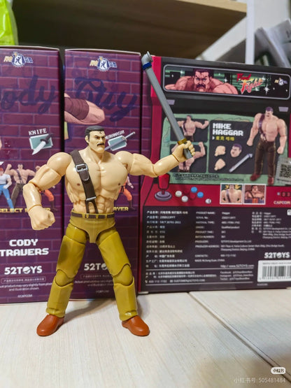 Pronta Entrega 52toys Capcom Final Fight Boneco de Ação 3.75 Polegadas Brinquedo Modelo Soldado Legal para Amantes de Jogos Decoração Menino Presente Surpresa