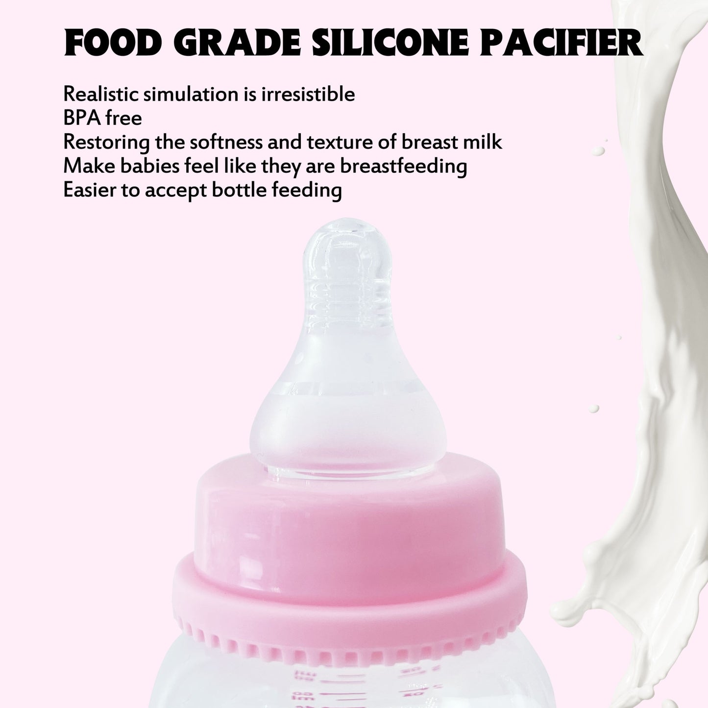 Special baby bottle for 0-6 months old, standard mouth, 60ML small capacity baby bottle, anti-fall and leak-proof