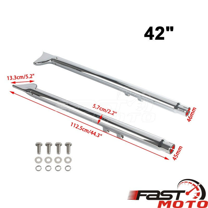 Motorcycle Fishtail Exhaust Muffler For Harley Softail Deluxe EFI FLSTNI Deuce FXSTDI Heritage Classic Engine Exhaust System