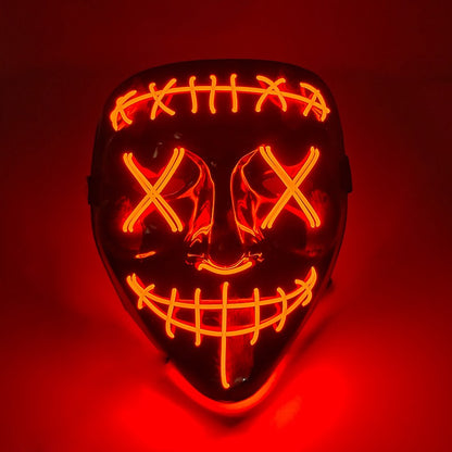 1 pcs Attractive Neon EL Wire Mask  More Colors For Choice Luminous LED Purge Mask Adult Cosplay Prop For Night Glow In The Dark