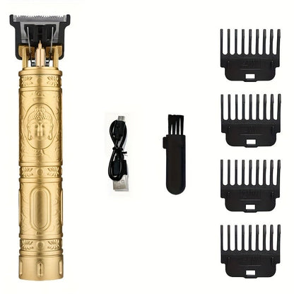 Electric Hair Clipper Professional Men's Hair Clipper LCD Display T-Blade Trimmer Zero Gap Cordless Rechargeable Men's Trimmer G