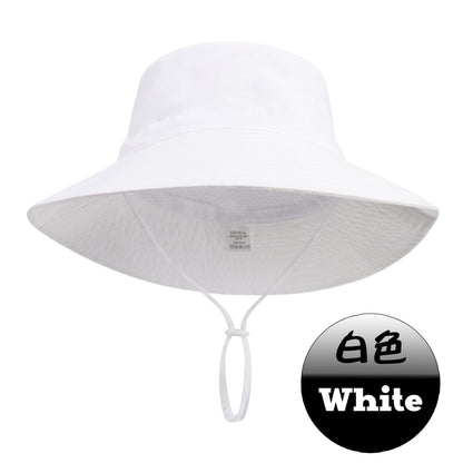 Summer big brim sun hat for child soft breathable basin cap for boys and girls outdoor bucket hat hat Fishing/Beach/Summer UV