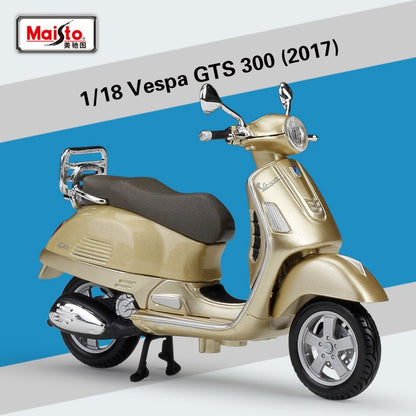 Maisto 1:18 Vespa GT300 Moto de Liga Simulação Diecast Metal Modelo Clássico de Moto Coleção Brinquedo Infantil Presente