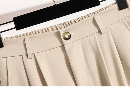 Plus Size Pants Woman 2025 Autumn Winter New Arrival High Waist Suit Pants High Quality Korean Style Straight Trousers