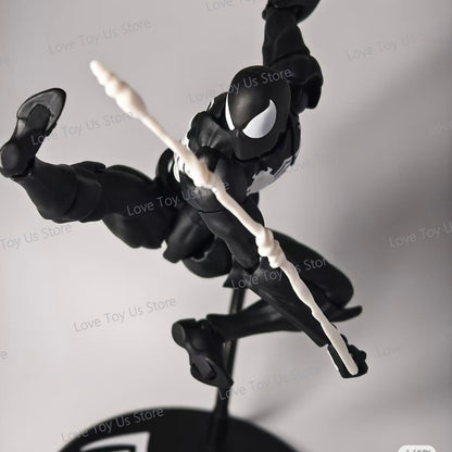 Original Mess Toys Spider Man Simbionte Spiderman Messtoys Terno Preto Vizinho Aranha Escarlate Anime Boneco de Ação Presentes Brinquedos