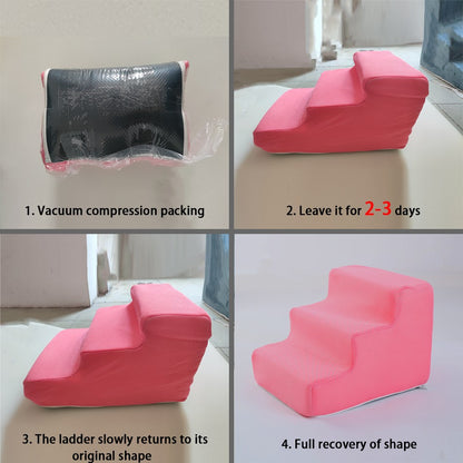 Rampa para Cães Escada para Animais de Estimação de 2 3 4 Degraus Rampa para Gatos e Cães Sofá Cama Escada para Cães Antiderrapante Removível Suprimentos para Animais de Estimação Brinquedos Rampa