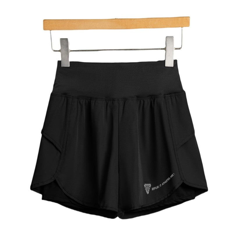 DRUR Sports Shorts Women High Waist Loose Yoga Shorts With Pocket Female Short Pants Woman's Gym Running Shorts Fitness Clothes