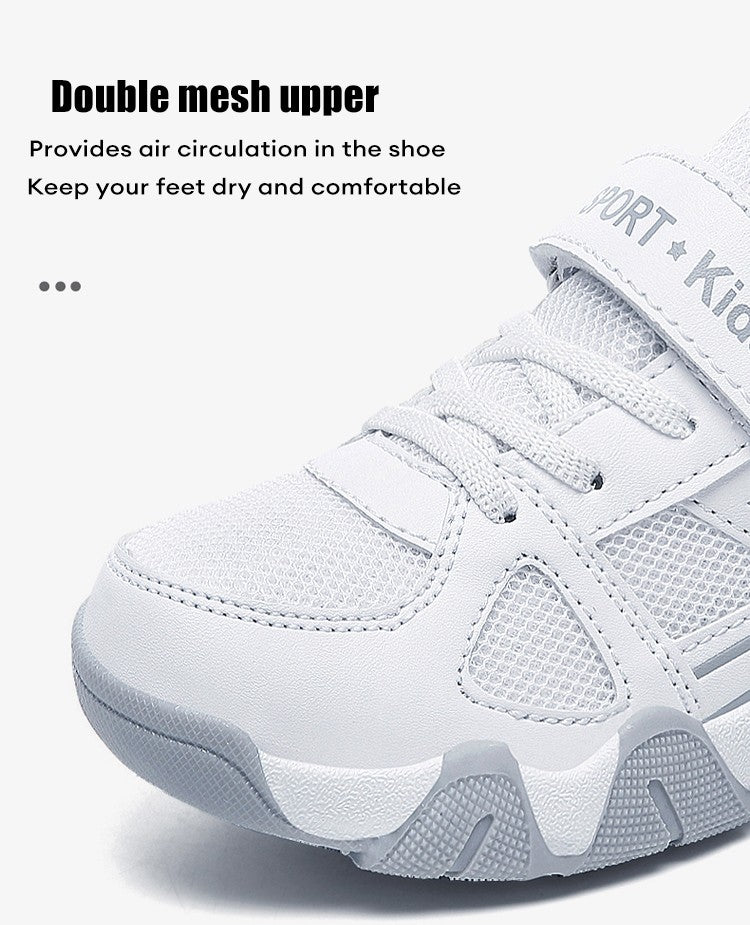 White Breathable Children Walking Shoes Summer Mesh Casual Sneaker for Kids Boys Outdoor Sport Tennis  Anti-Slip