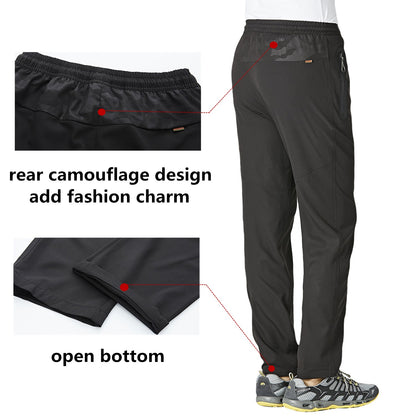 TACVASEN Outdoor Pants Men Quick Dry Straight Running Hiking Pants Elastic Lightweight Yoga Fitness Exercise Sweatpants Joggers