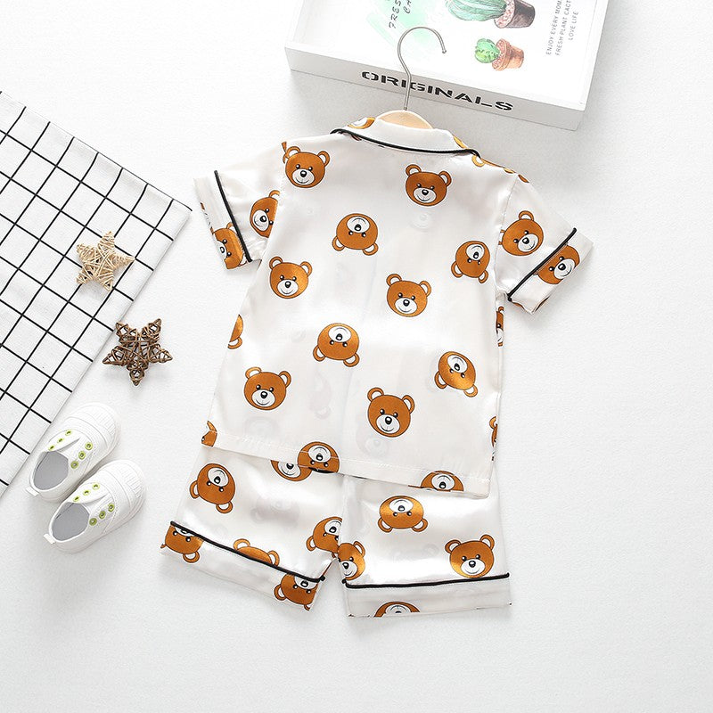 New Summer Baby Boys Clothes Suit Children Girls Sleepwear Shirt Shorts 2Pcs/Sets Kids Pajamas Toddler Costume Infant Tracksuits