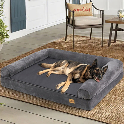 Cama para Cães Calmante Grande XXXL Ortopédica com Espuma de Memória, Sofá-Cama, Capa Impermeável Removível, Tapete de Pelúcia para Cães Pequenos, Médios e Grandes