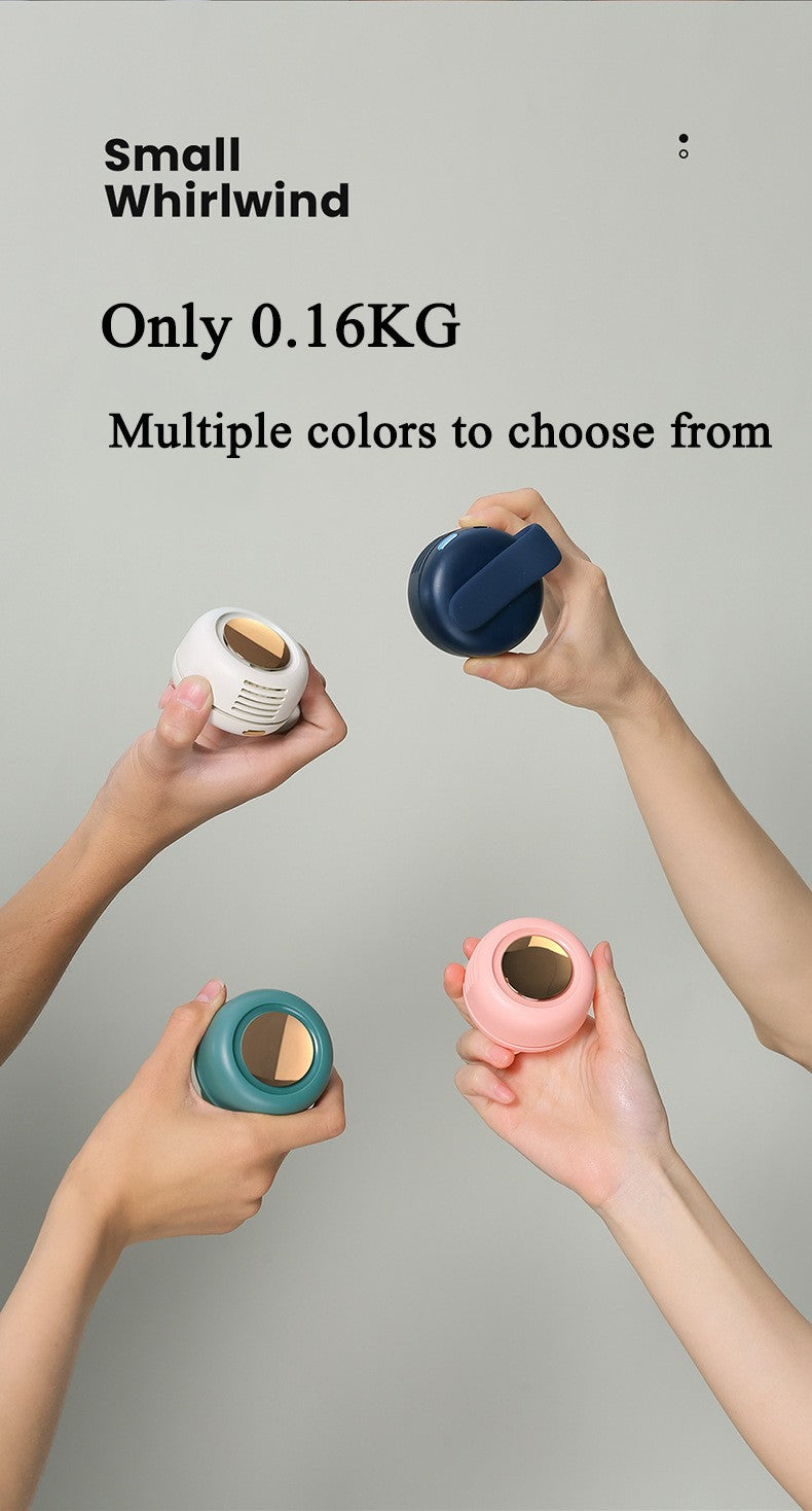 USB Hanging Neck Fan Portable Mute Mini Clip Hanging Waist Electric Fan 900mah Leafless Fan 3 Speeds for Outdoor Camping Fishing