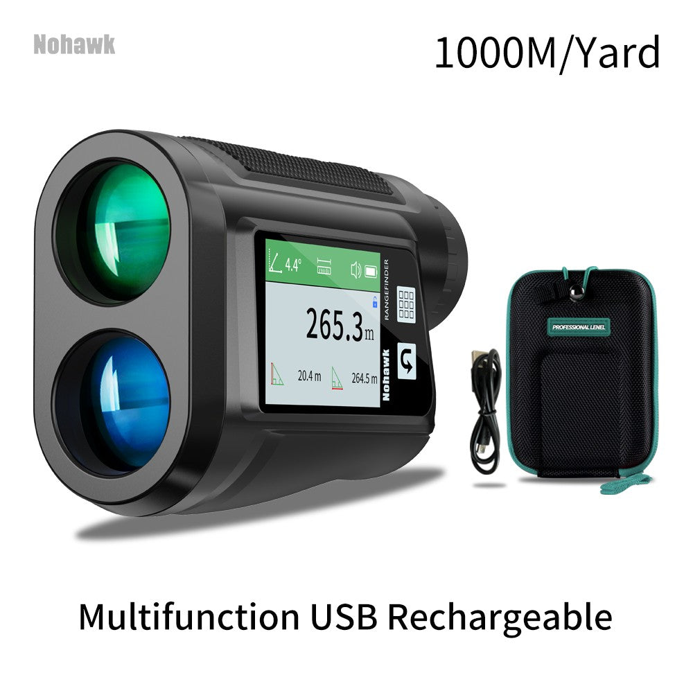 Medidor de Distância Monocular a Laser para Golfe e Caça Nohawk 600M 1000Y com Compensação de Inclinação para Golfistas