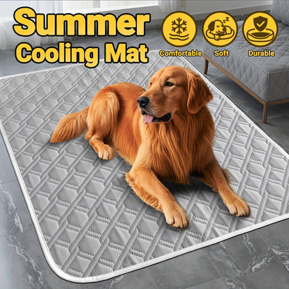 Nova almofada de resfriamento para cães, lavável, portátil, para o verão, cobertor de seda gelada para cães e gatos, tapete de dormir respirável para sofá