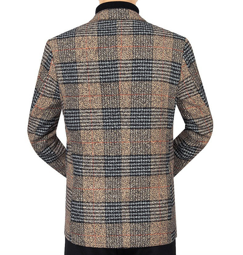 Classic Men's Suit Jacket England Plaid Blazers High Quality Business Causal Suit For Men Clothing Conjuntos De Blazer A2F1732