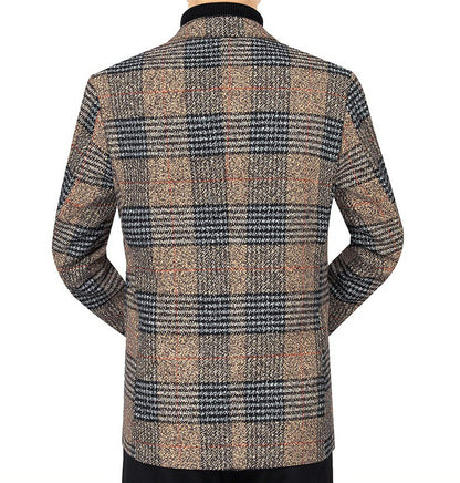 Classic Men's Suit Jacket England Plaid Blazers High Quality Business Causal Suit For Men Clothing Conjuntos De Blazer A2F1732