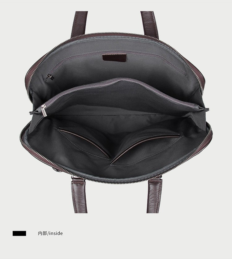 Luxury Genuine Leather Briefcase Men Leather Business Bag 15.6" Laptop Bag 14 Male Office Bag Document File Case Shoulder Bag