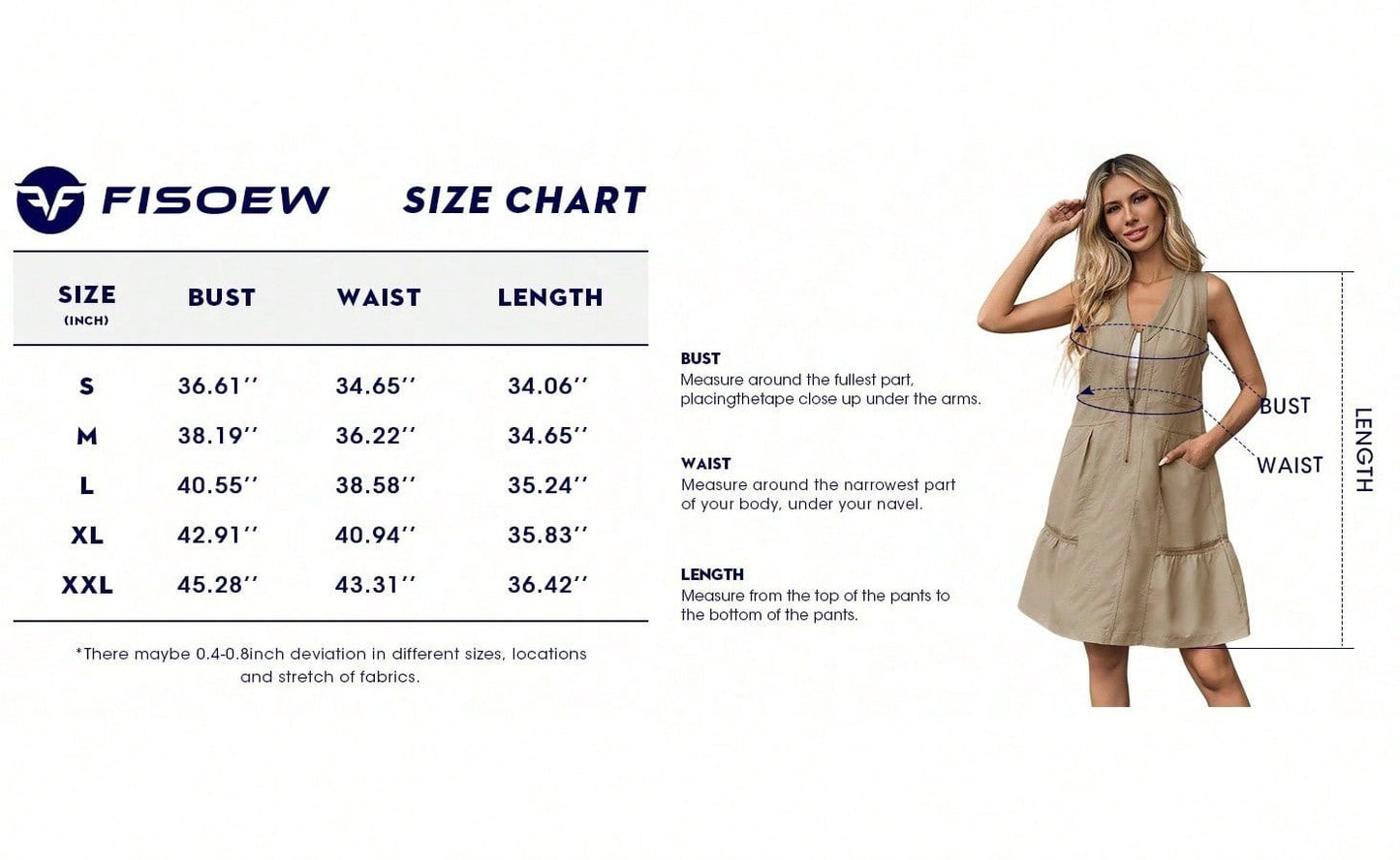 Fisoew Women's Sleeveless Mini Dress Half Zip V Neck Casual Mesh Back Summer Dress with Pockets sexy dress